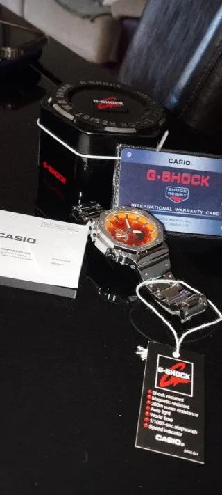 Orologio Casio G-Shock Arancione/Argento