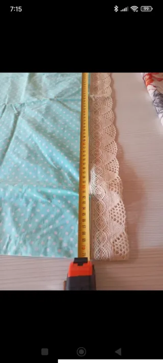 Sottoveste con pizzo azzurra pois