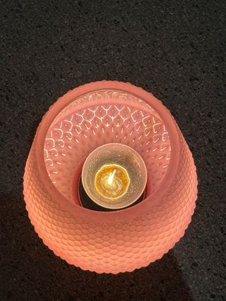 Lampada da tavolo rosa cipria