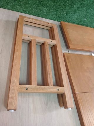 vidaXL Mesa auxiliar con estante