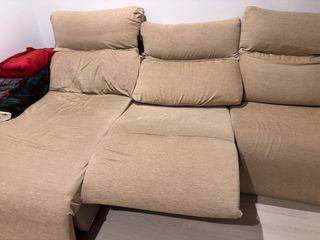 Sofá Reclinable Eléctrico Beige