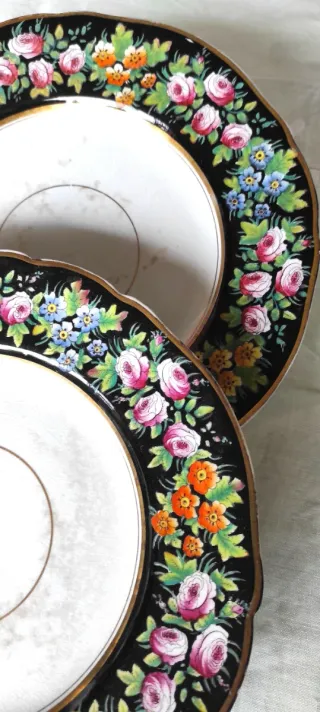 2 Piatti Ridgway Floreali 1840