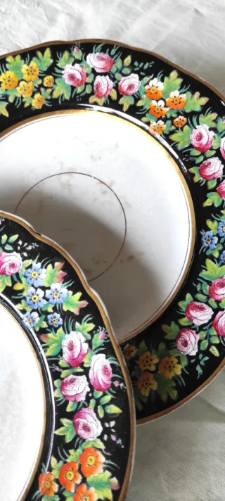 2 Piatti Ridgway Floreali 1840