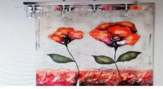 Cuadro de Rosas de Cristal y Plástico