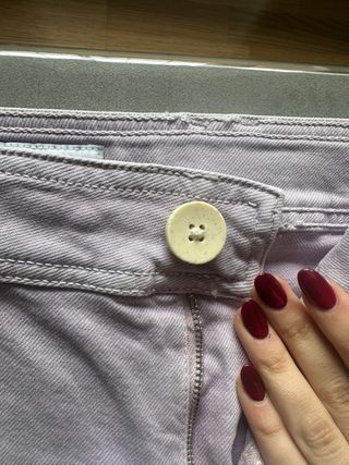 Pantalón ancho lila Zara