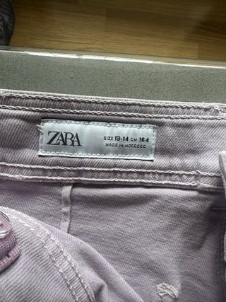 Pantalón ancho lila Zara