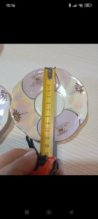 Set 2 Tazzine Caffè Vintage Bordo Oro