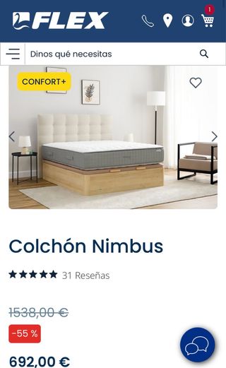 Colchón Flex modelo Nimbu muelles ensacados