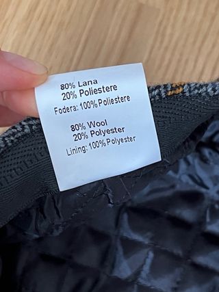 Boina de lana hombre cuadros