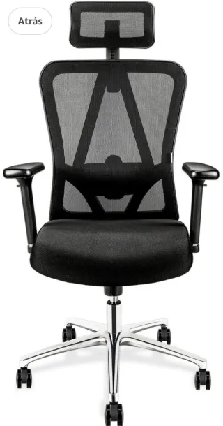 Silla de oficina ergonómica negra