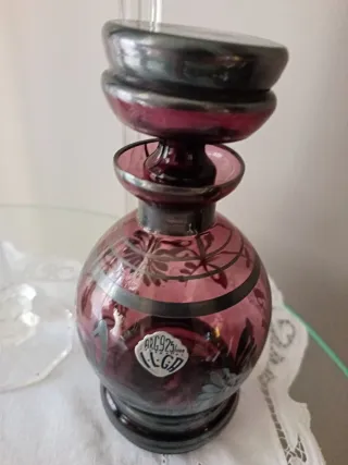 Bottiglia in vetro con tappo cm 20 alta