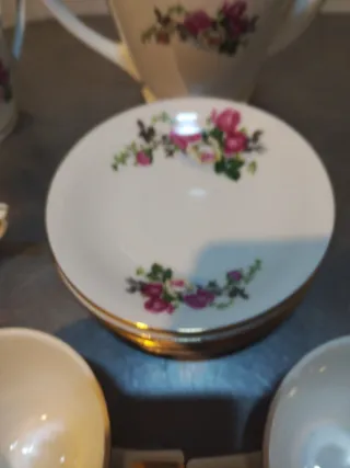 Juego té/café porcelana china vintage años 70