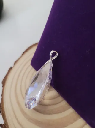 Colgante Oro Blanco Circonita Tallada