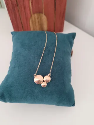 Colgante plata rosa y circonitas moradas