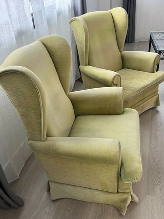 2 Sillones de tela verdes