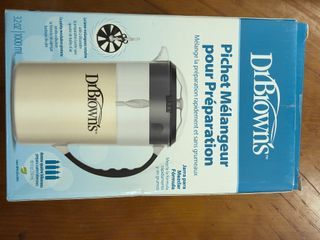 Dr. Brown's Baby Formula - Jarra mezcladora con tapón ajustable, tapa de bloqueo y boquilla antigoteo, negro, sin BPA, 36 onzas,