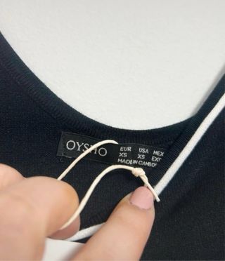 Vestido largo Oysho negro talla XS