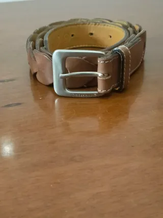 Cintura Timberland Pelle Intrecciata Marrone