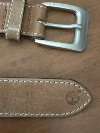 Cintura Timberland Pelle Intrecciata Marrone