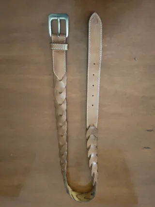 Cintura Timberland Pelle Intrecciata Marrone