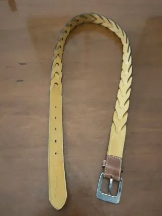 Cintura Timberland Pelle Intrecciata Marrone