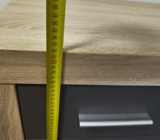 Cómoda 4 cajones madera/antracita