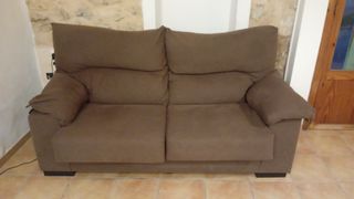 Sofá de 2 plazas marrón