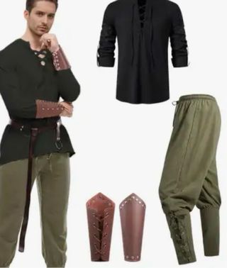 Conjunto 4 piezas disfraz vikingo Talla L