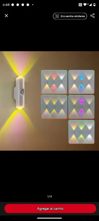 Lámpara LED efecto atardecer multicolor