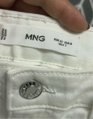Jeans capri blancos Mango 40