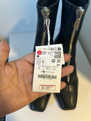 Botines Stradivarius negros talla 36