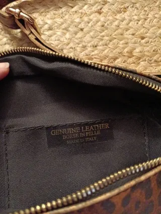 Marsupio vera pelle leopardato