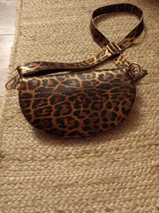 Marsupio vera pelle leopardato
