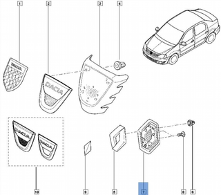 Emblema marca Renault 8200115115