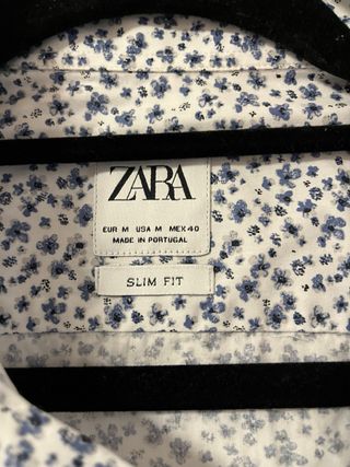 Camisa Zara Estampada Manga Corta