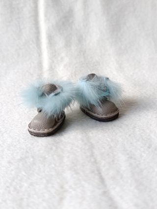 Scarpe Blythe Pullip Qbaby Pelle Azzurro