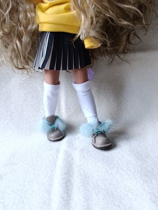 Scarpe Blythe Pullip Qbaby Pelle Azzurro