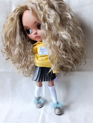 Scarpe Blythe Pullip Qbaby Pelle Azzurro