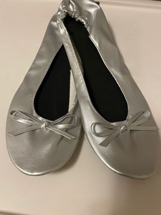 Bailarinas plateadas talla 38