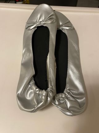 Bailarinas plateadas talla 38