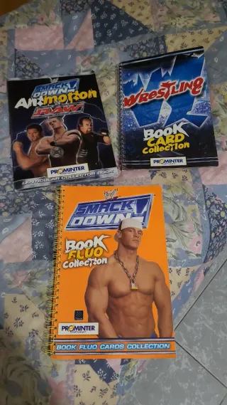 3 Album Carte Collezionabili Wrestling WWE