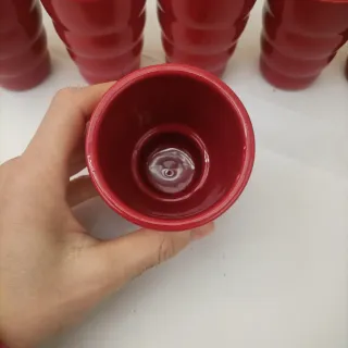 Set 6 Mini Vasi Ceramica Rossi