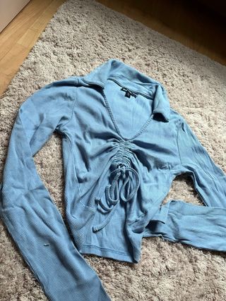 Camiseta manga larga azul Talla XS