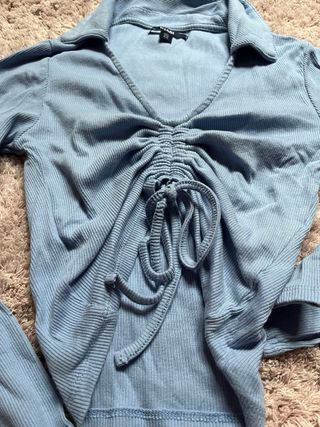 Camiseta manga larga azul Talla XS