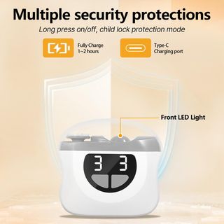 Cortauñas Eléctrico 3 en 1 Pulidor LED USB