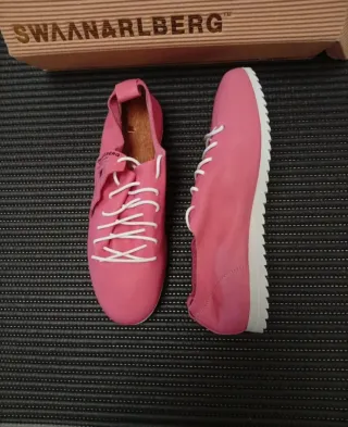 Zapatillas Swaanarlberg Piel Rosa Nuevas