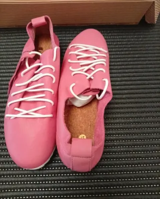 Zapatillas Swaanarlberg Piel Rosa Nuevas