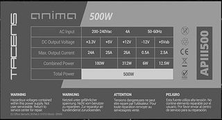 Alimentatore PC ATX Tacens 500W