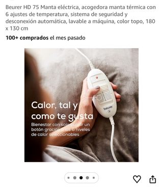 Manta Eléctrica Beurer HD 75