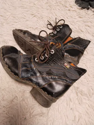 Botines TMA Piel Negro Multicolor